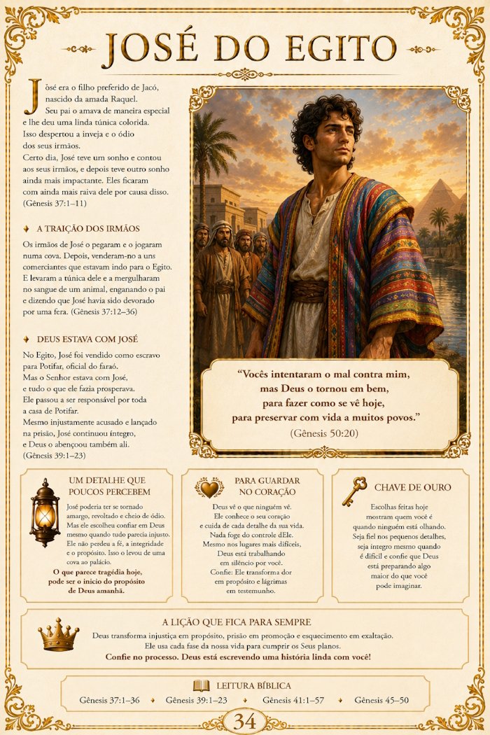 Página de José do Egito — A História da Graça